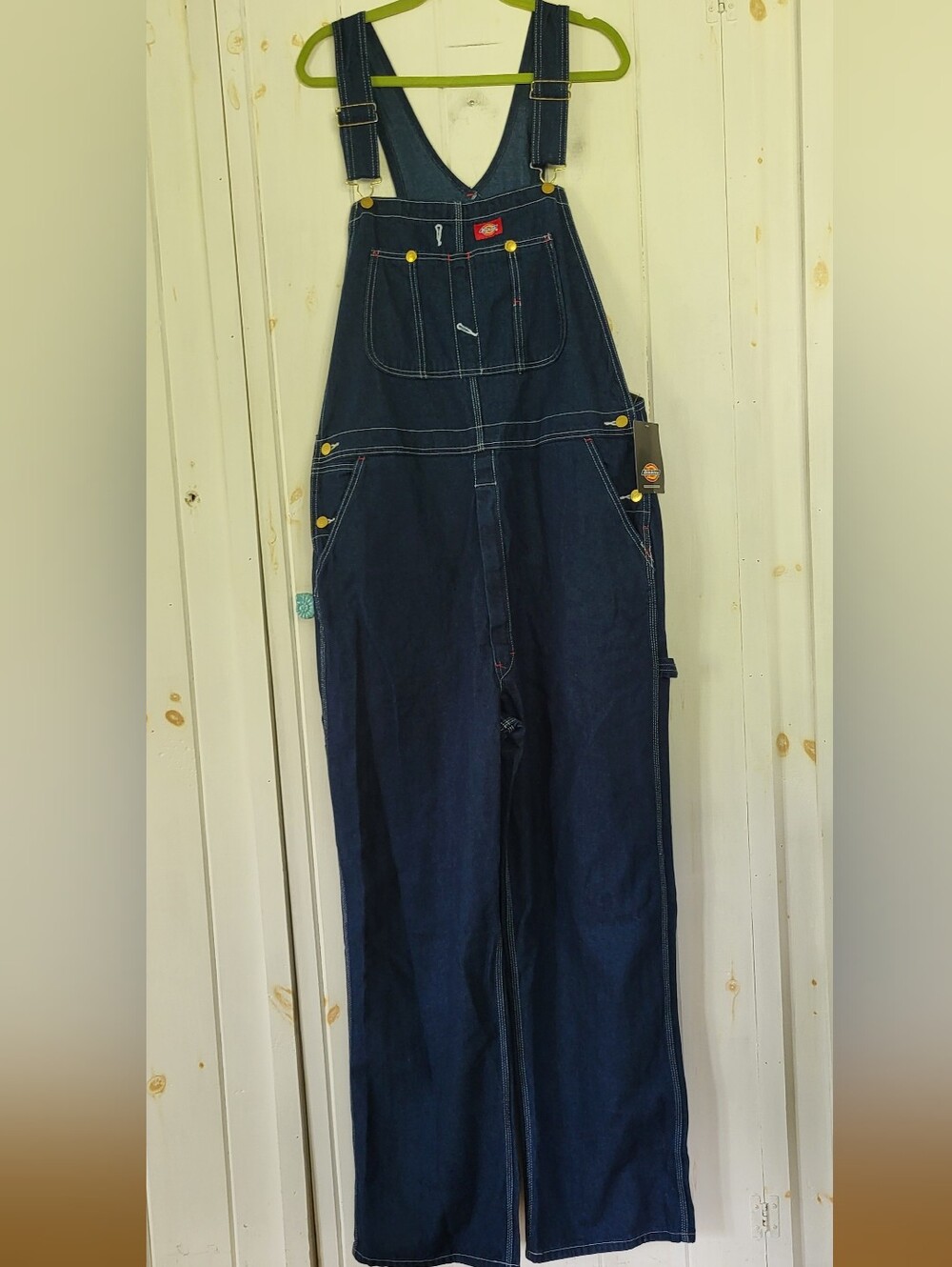 Dickies Indigo Denim Bib Overalls 38 X 32